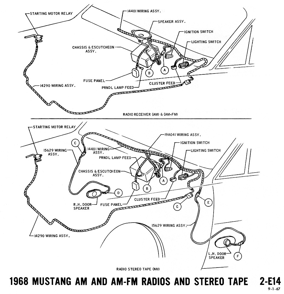 1967 Mustang Ignition Switch Wiring Diagram from www.peterfranza.com