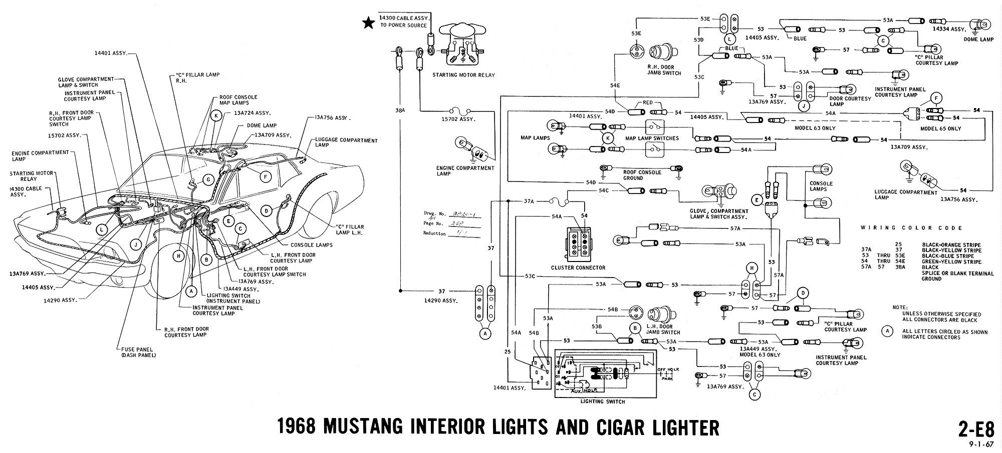 1968 Mustang Wiring Diagrams | Evolving Software wire harness for 2006 mustang wiring diagram 