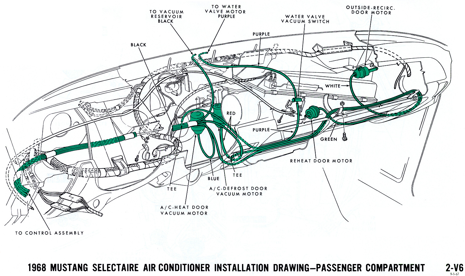 1968 Mustang Vacuum Diagrams.